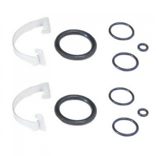 (Qty 2) Air Spring Bag Suspension Solenoid Valve Seal Gasket O-Rings Set Clips